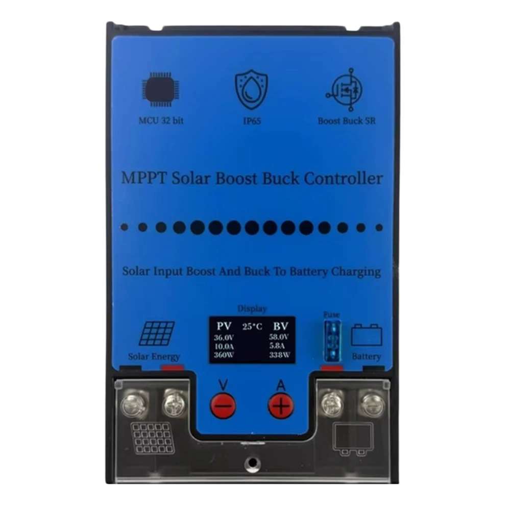 500W Solar Charge Controller 12V-80V To 12V-88V Step Up Down Voltage Regulator With LCD Display For Lithium Acid Batte