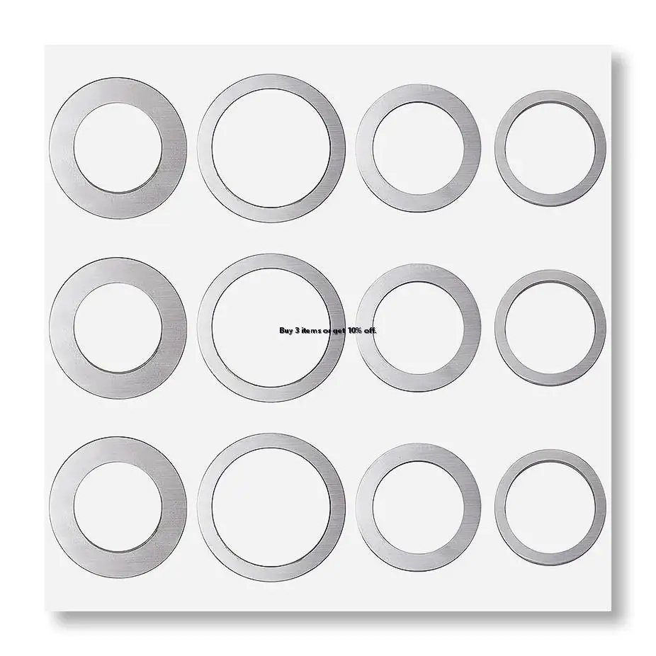 ●Saw Blade Adapter Ring Set Saw Blade Bushing Angle Grinder Inner Aperture Conversion Gasket (12/Pack)