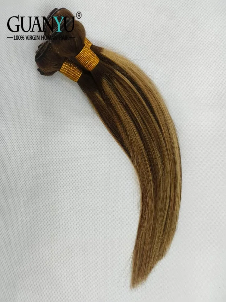 

Наборы для наращивания волос Piano Color P4/27 с мелированием, 3/4 пучка, прямые, омбре, 100% натуральные человеческие волосы с мелированием