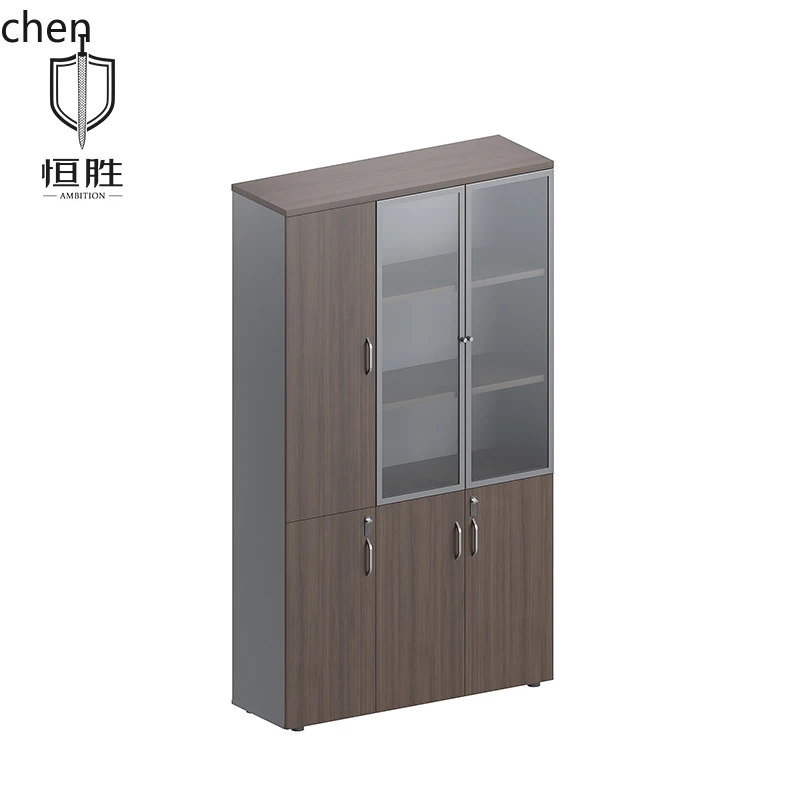 

YXY Floor File Cabinet Office Document Cabinet Glass Door Storage Cabinet