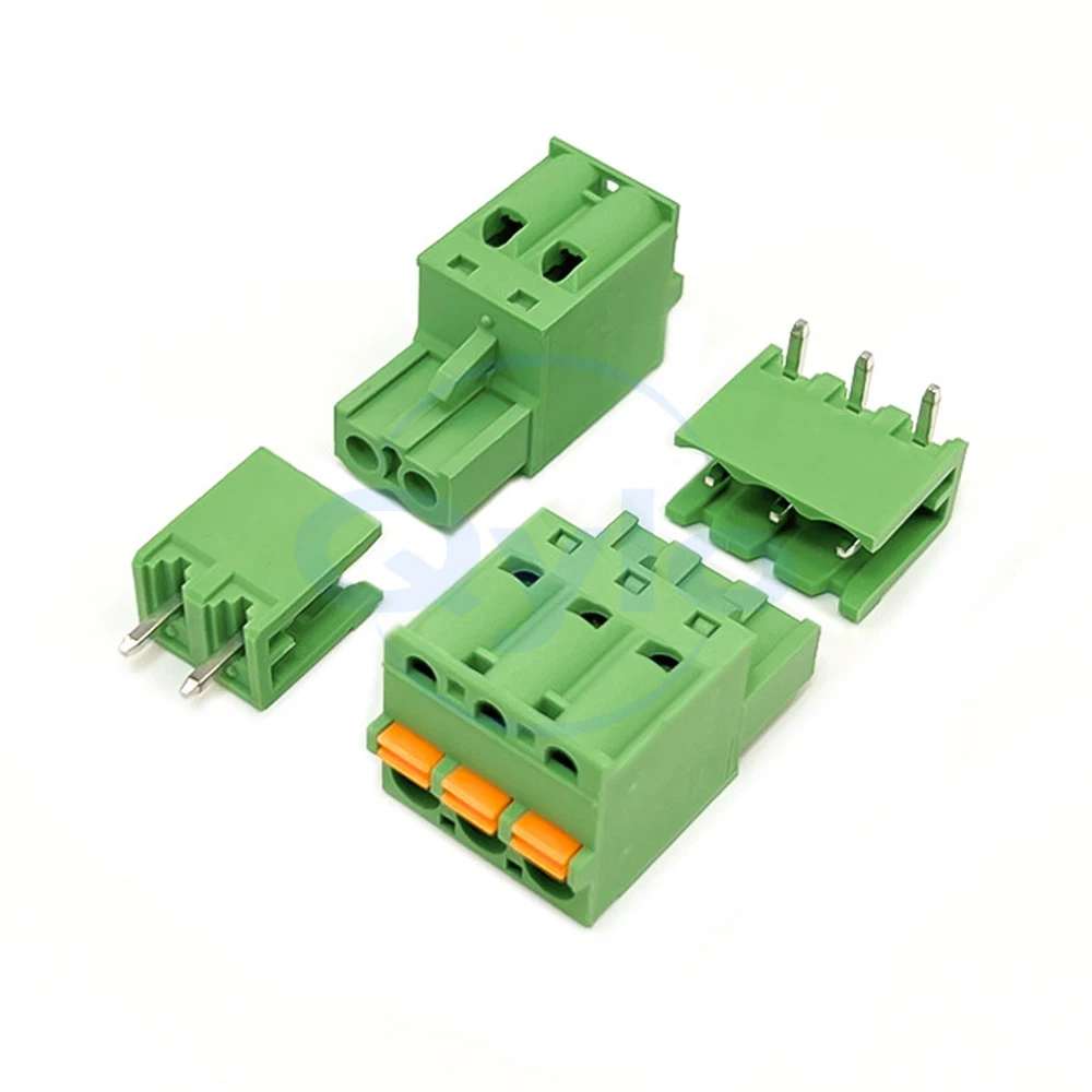 (1 Set) KF 2EDGKD + 2EDGV 2EDGR - 5.08mm spring-loaded screwless 2~24P Phoenix contact terminal plug and socket 15EDGKD/V/R 5.08
