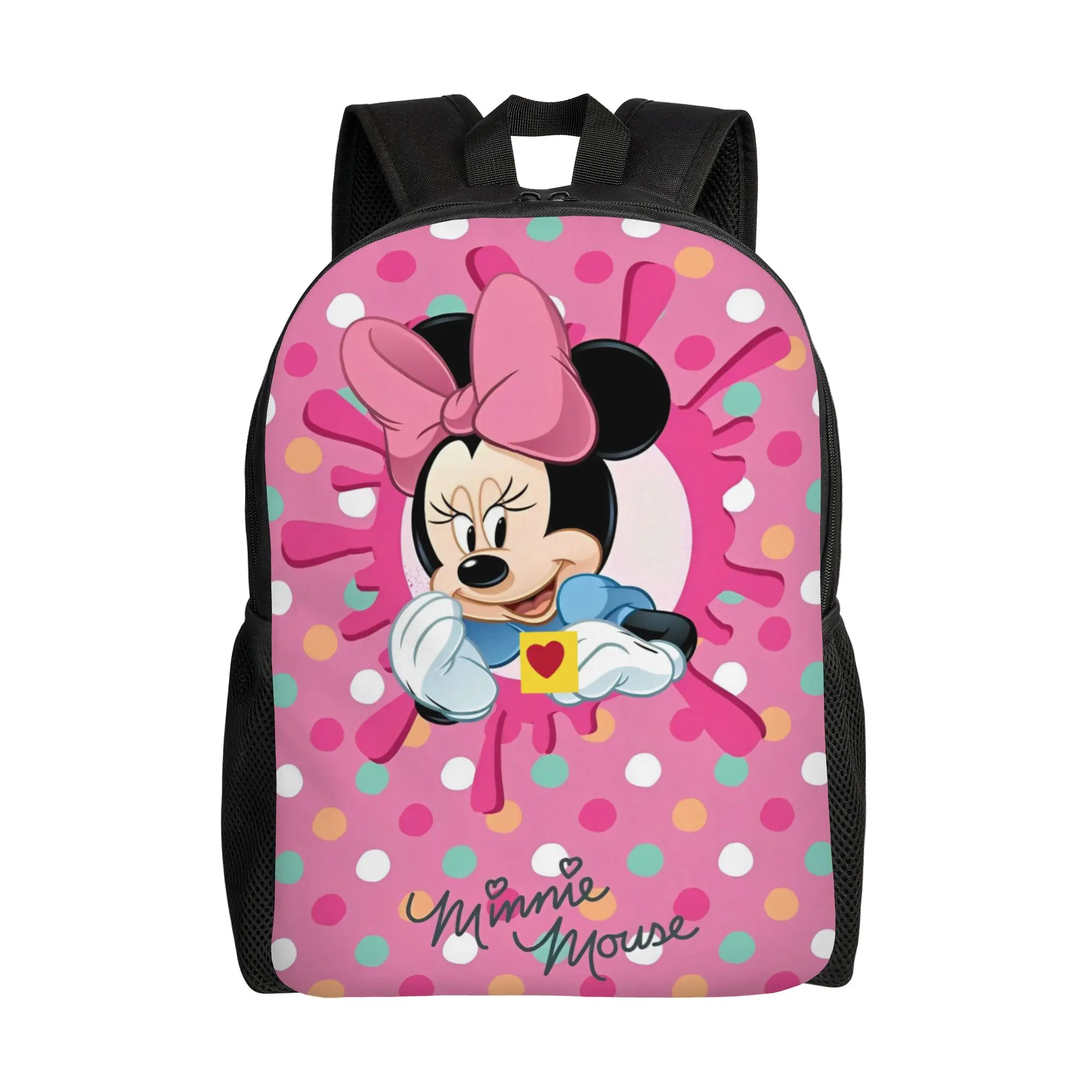 

Cartoon Cute Minnie Mickey Mouse Fashion Backpack Sports Student Hiking Travel Pink Daypack for Men Women Laptop Canvas Bags