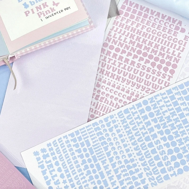 3 Sheets Journal Sticker Letter Sticker Korean Sticker Alphabets Sticker Decorative Sticker Scrapbook Sticker