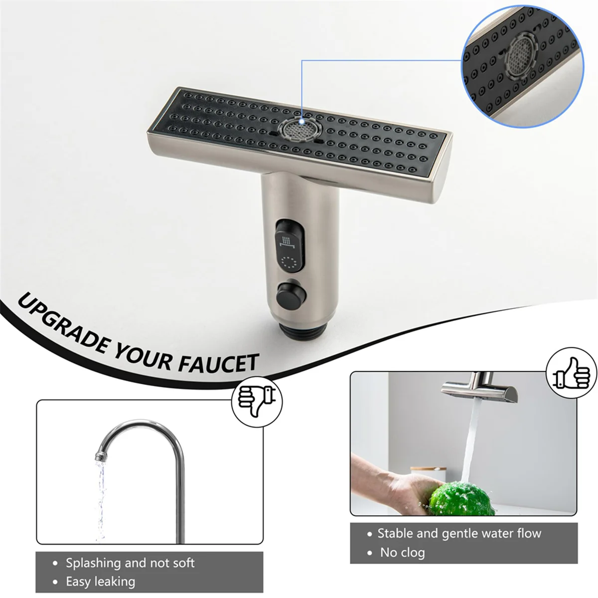 2025+ 주방 수도꼭지 헤드 교체, 싱크대 스프레이어 교체, 풀다운 주방 싱크대 수도꼭지 헤드 범용