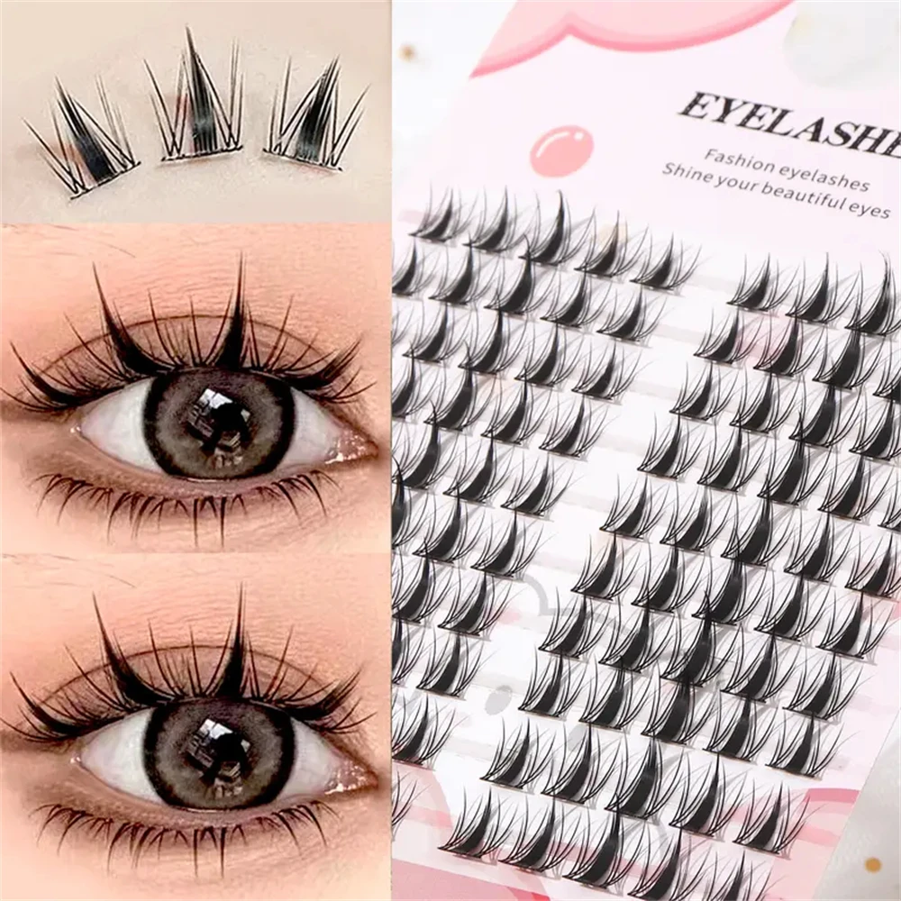 Doll & Cat Eye Style Cluster Eyelash Extensions, Reusable, Beginner-Friendly, Large Capacity, Natural Look