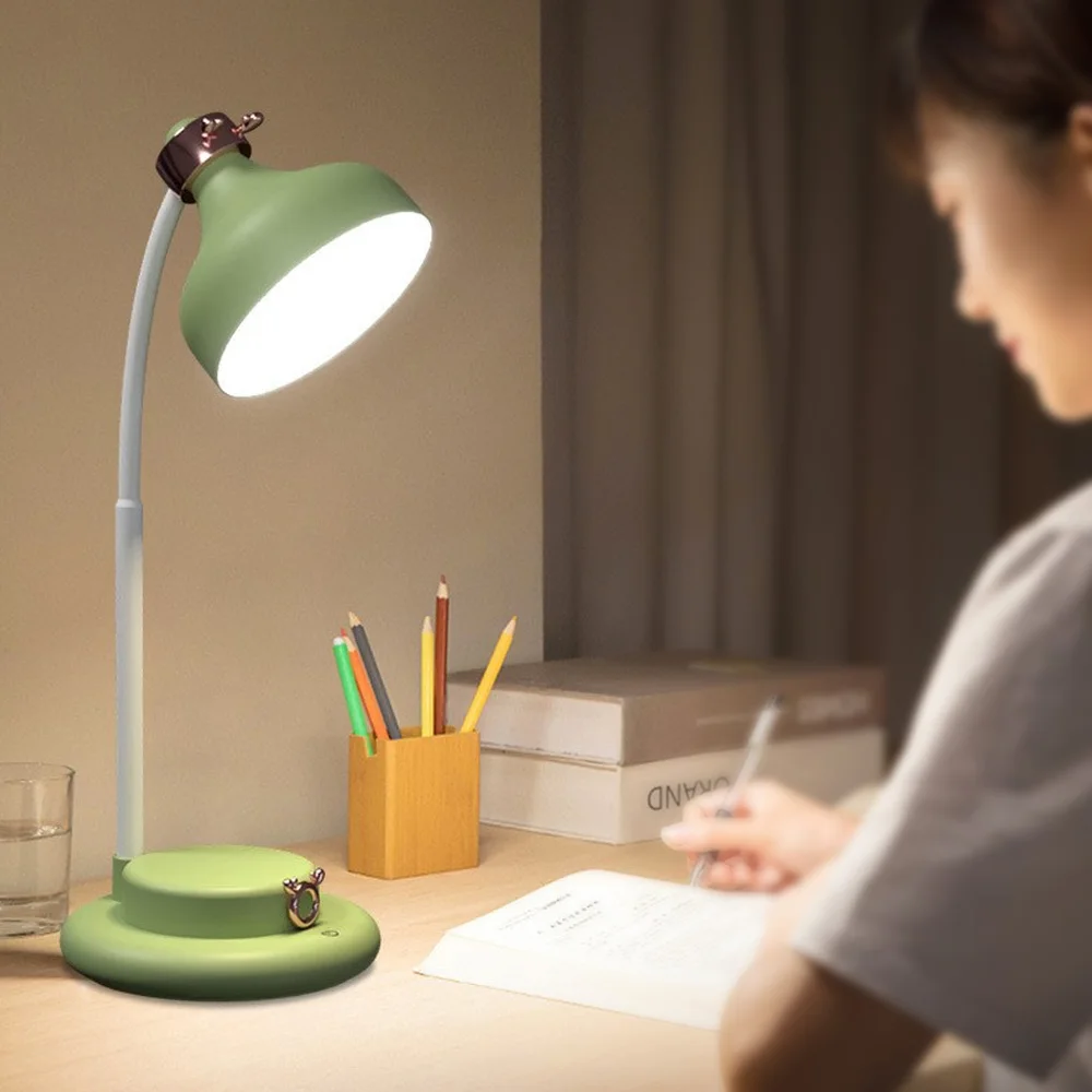 Rechargeable color dimming soft light touch control desk lamp children's reading lamp students dormitory study small desk lamps