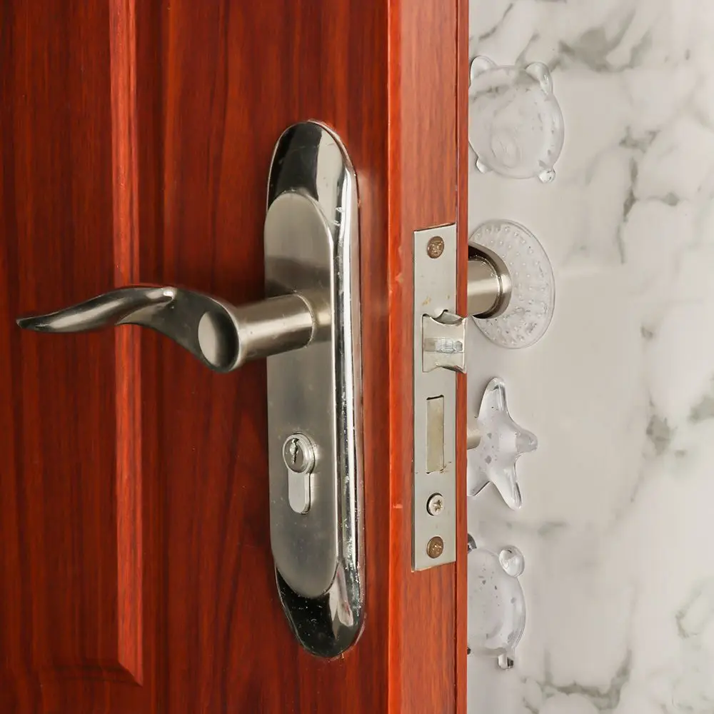 Rubber Crash Wall Transparent Protection stickers Handle Bumpers Anti Collision pads Door Stops