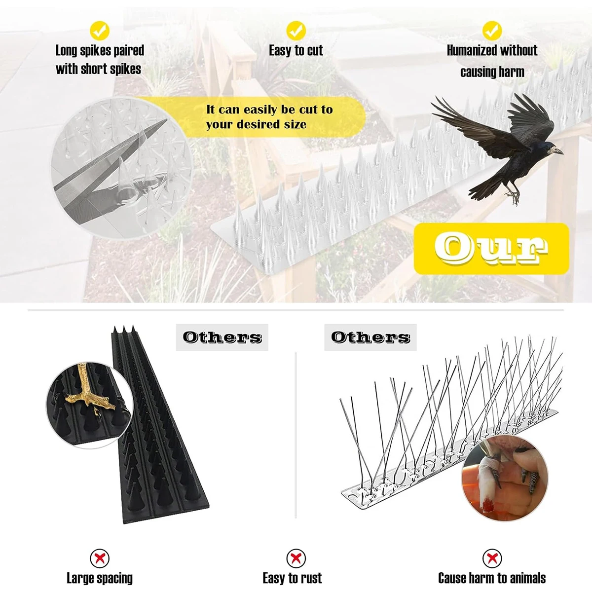 Anti-bird Garden Accessories Scare Pigeons Birds Repeller Dog Wild Animal Everything Cats Repellent Cat Scarer Mole Against Pest