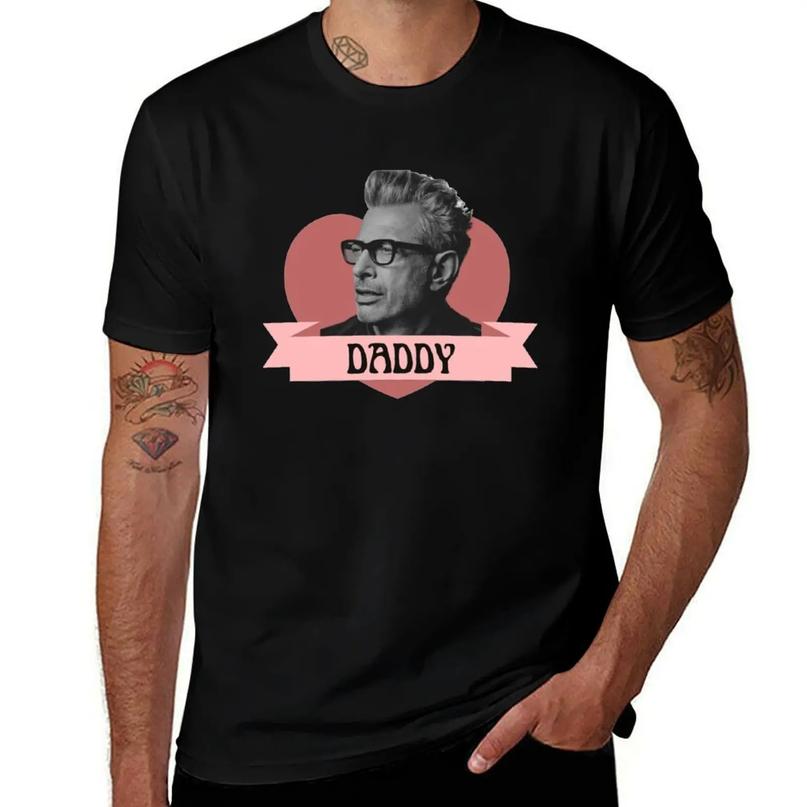 

Jeff Daddy Goldblum With a Heart celebrity crush inspired heckinfarout T-Shirt Abstract Pattern Print Top