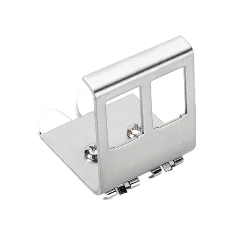 1-port 2-ports RJ45 DIN Rail Keystone Adapter For 35mm DIN-Rail Electrical Distribution Box Metal Mounting Keystone Jack Holder