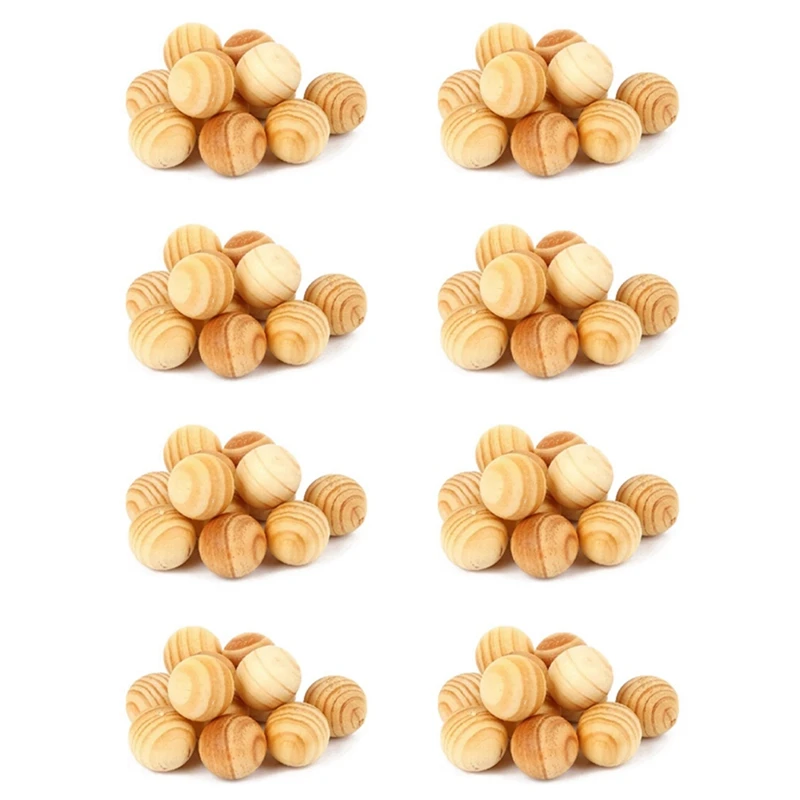 

80X Natural Cedar Wood Moth Balls Lavender Camphor Repellent Wardrobe Clothes Drawer