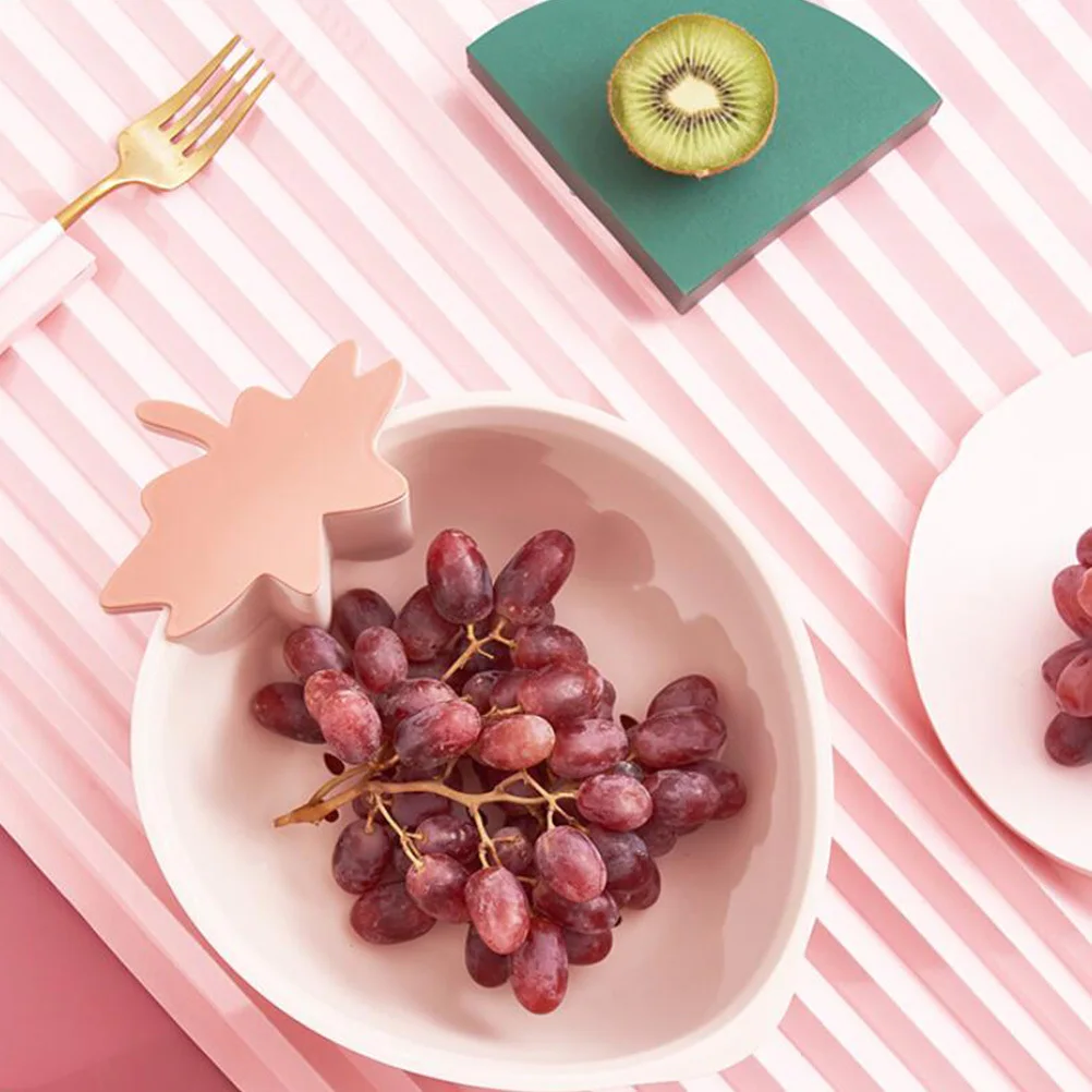 

1 шт. двухслойная сливная корзина, пластиковый кухонный фильтр для домашнего стирки, дуршлаг с дизайном в форме клубники, мармелад, красный