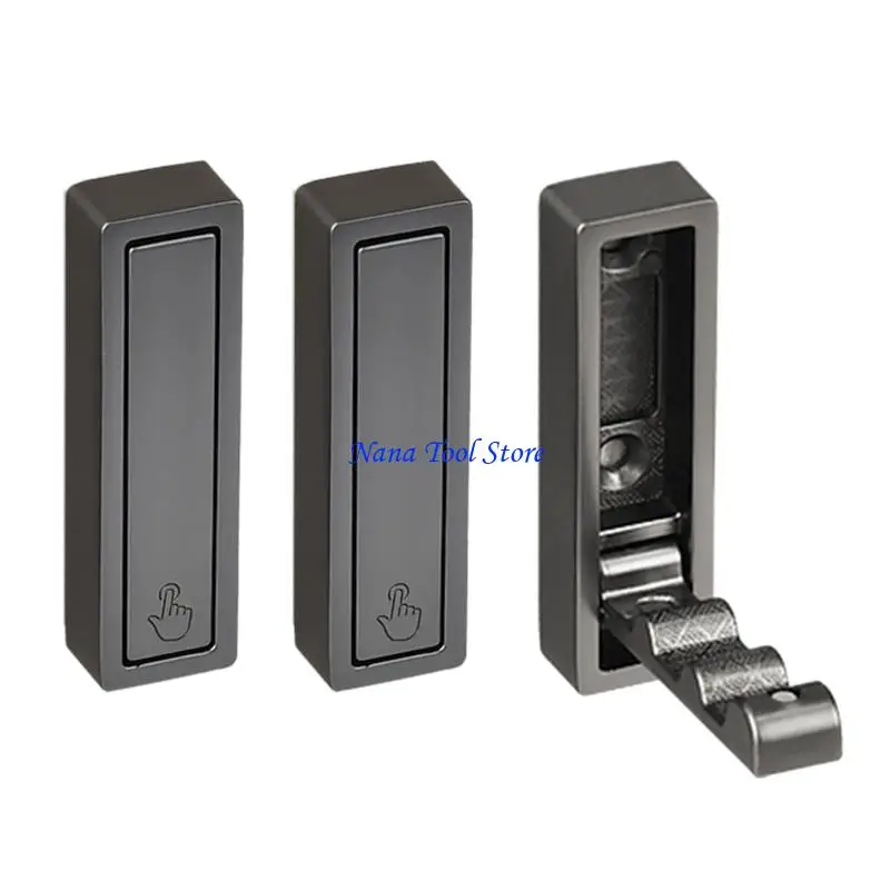 31GJ 3 Piece Wall Hooks Foldable Design Not Slip Surfaces Bathroom Organizers Hook
