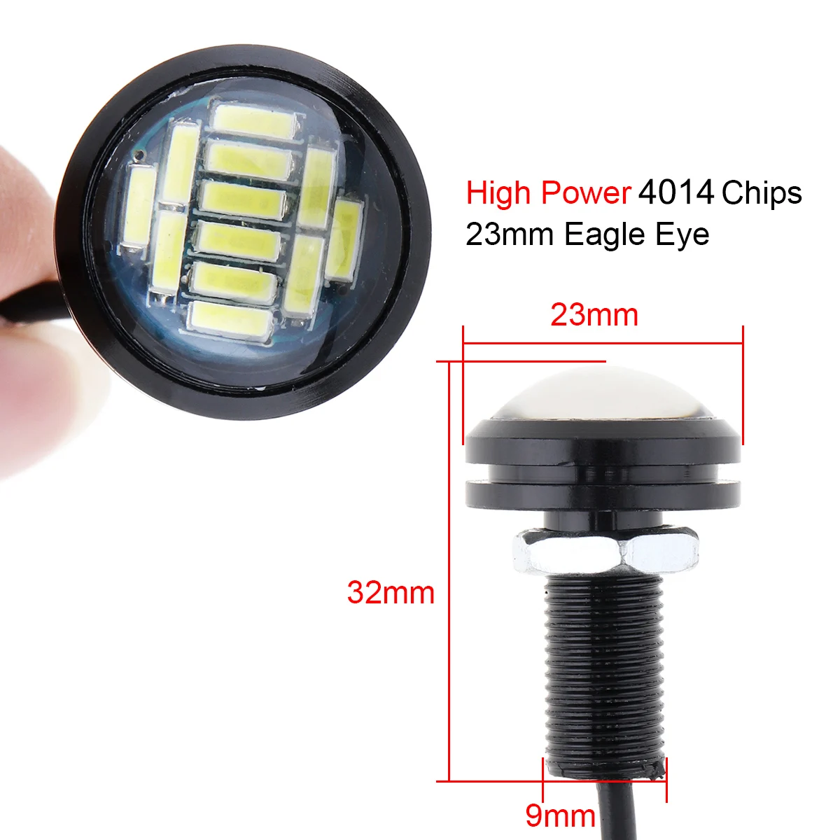 1pc 23mm Eagle Eye High Power 12LED 4014 SMD Car Fog DRL Bulb Reverse Backup Parking Signal