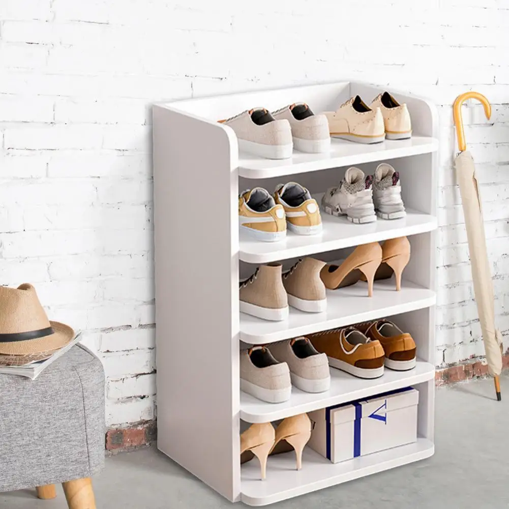 Practical Slippers Rack Density Board Slippers Shelf Sturdy Multi-layer Shoe Holder  Space Saving