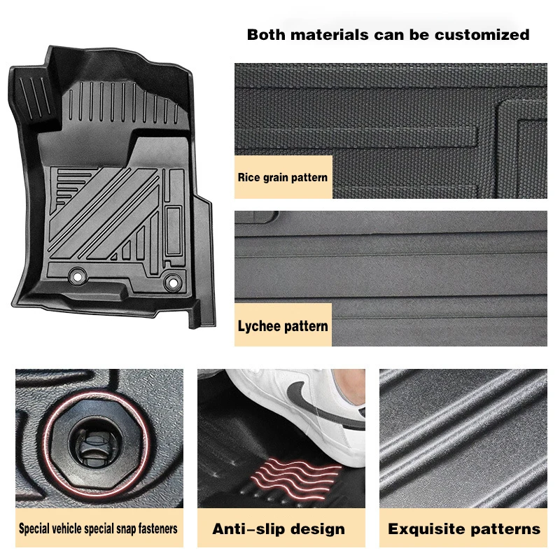 Suitable for 2021  Land Cruiser Prado LC150 TPE car rubber foot mat pad right rudder driving position