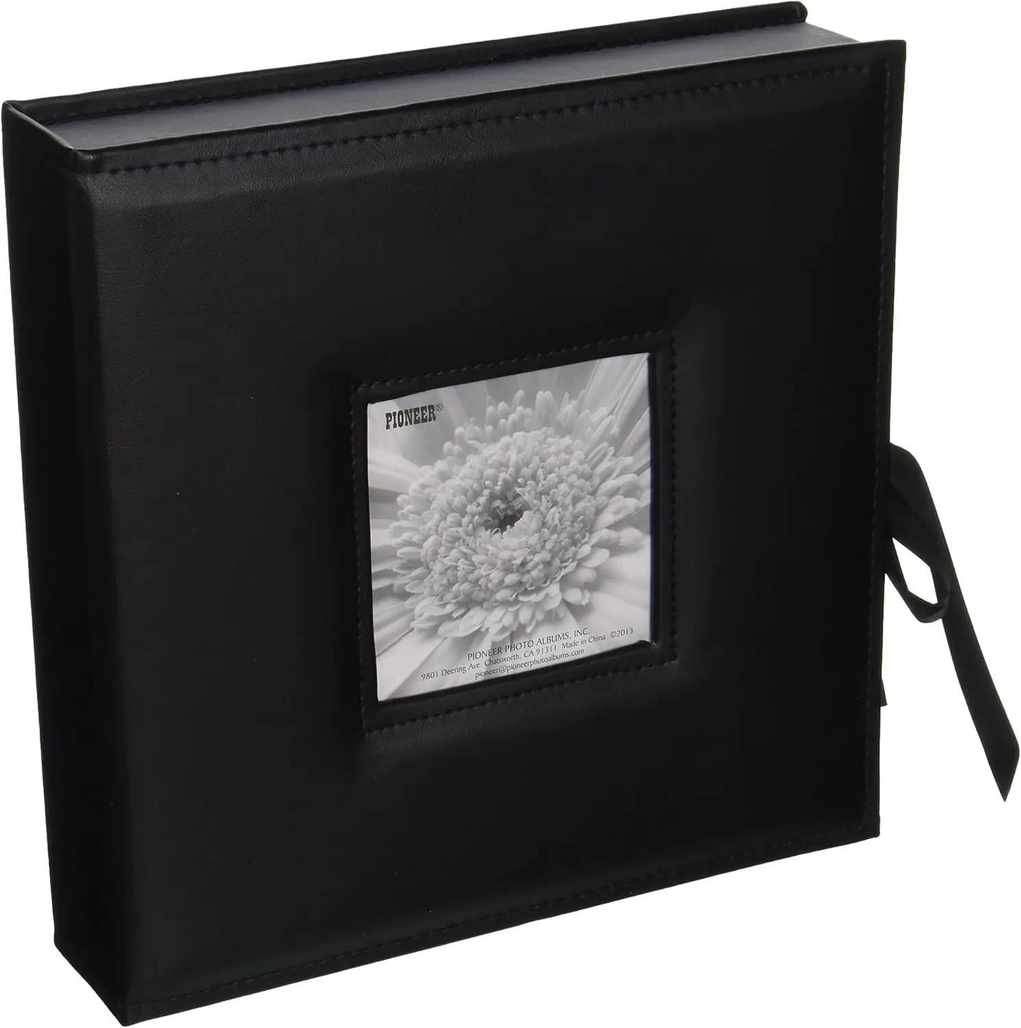 

120-Pocket 3-Ring Sewn Leatherette Frame Cover Photo Box for 4 by 6-Inch/5 by 7-Inch/6 by 8-Inch Prints, Black