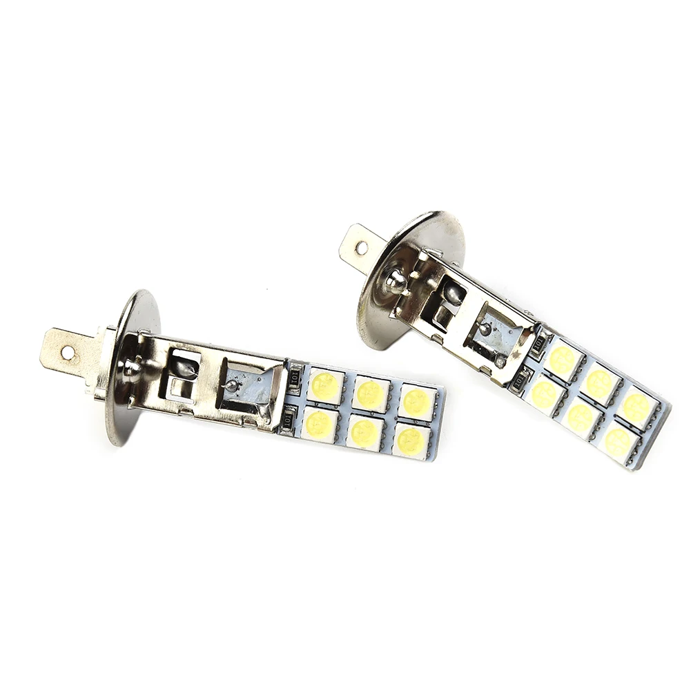 Brand New High Quality New for durable Fog Lights Beam Daytime Running H1 H1-12SMD-5050 Headlight Kit Super White
