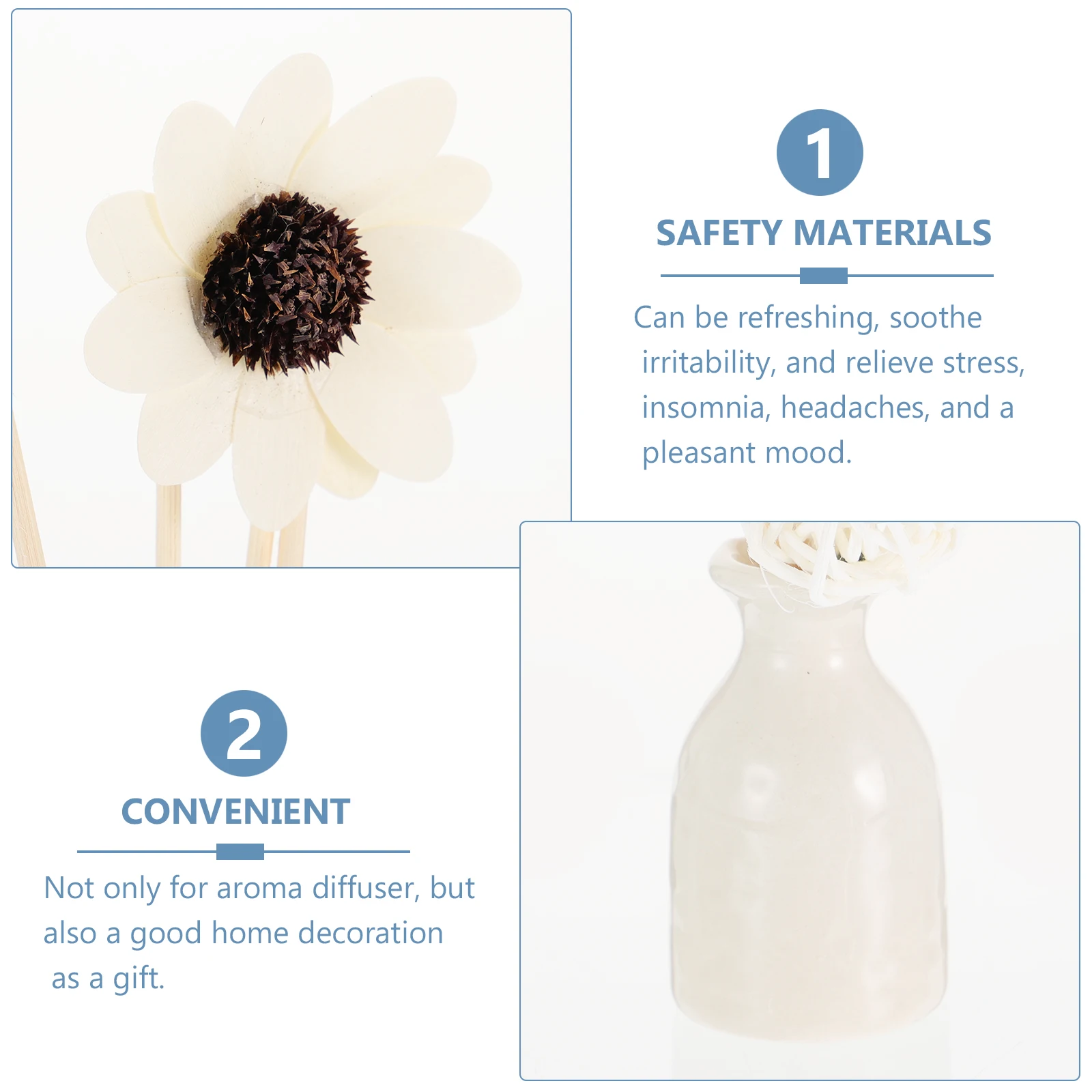 

Rattan Aromatherapy Set Scented Oil Diffuser with Ceramic Vase Toilet Encounter Home Ornament Filling Fake Flower