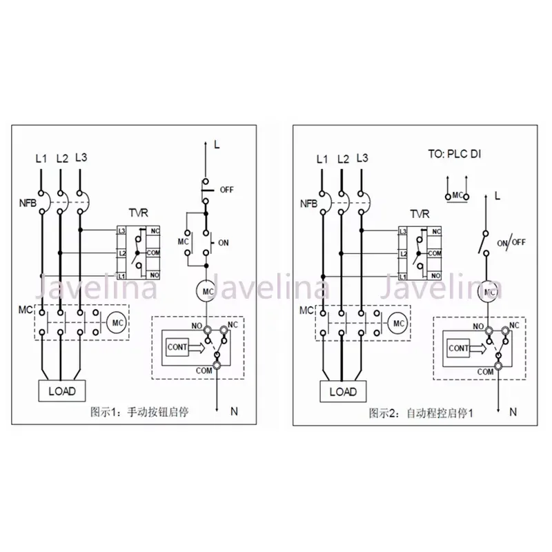 for TVR2000-1/NQM TVR2000Z-1/-2 3 4 5 6 9 NQL Phase Sequence Protection Relay Ensures Motor Safety Prevents Reverse Rotation