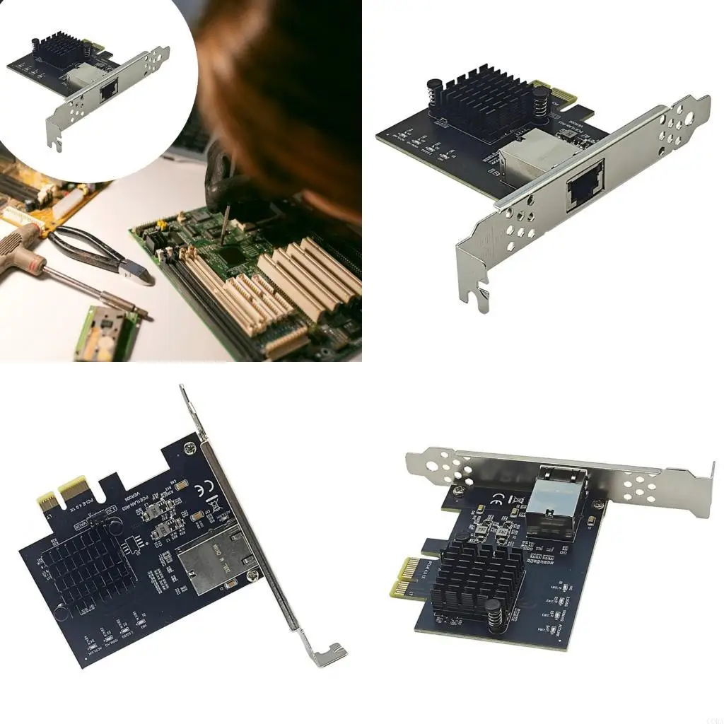 

CORA 10Gbps PCIE4.0 1X to RJ45 Gigabit Networking Card 10000Mbps PCIE Ethernet