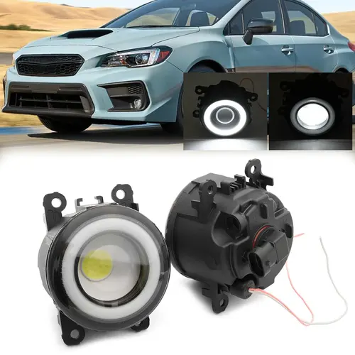 Imagen 2 del producto DPGKITS 2 uds 12V luz antiniebla LED blanca con anillo Halo DRL para Subaru BRZ WRX STI Impreza Legacy Outback Forester Crosstrek Levorg