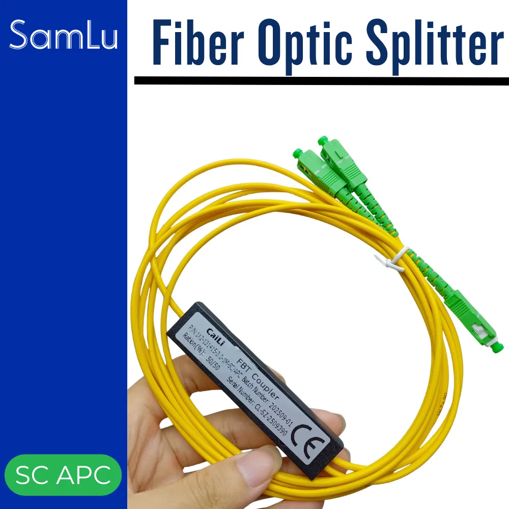 

1x2 PLC FTTH Fiber Optic Splitter 1 To 2 Splitter 1 Point 2 Fiber Optic Splitter Box SC APC UPC Computer Accessories