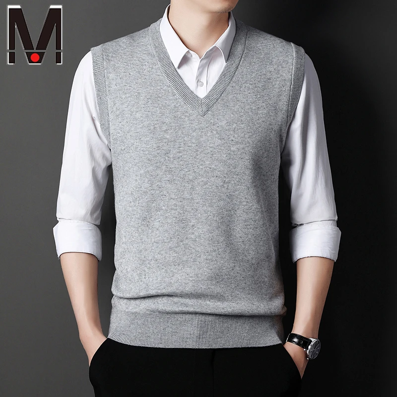 

Men's Solid Color Sweater Vest Casual Fashion Warm Top