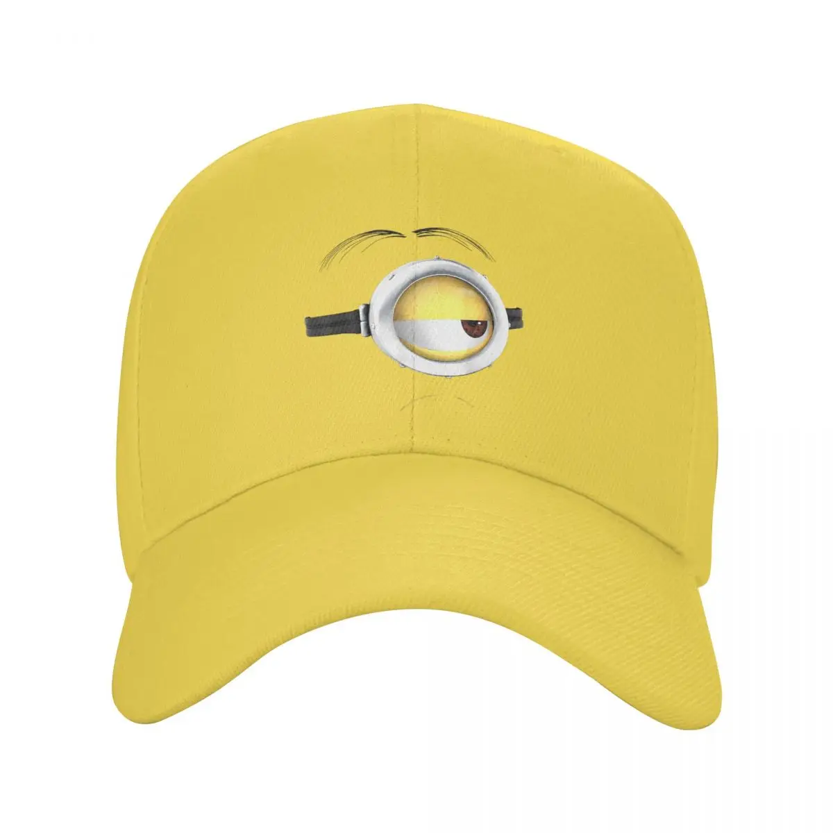 Unisex Despicable Me Minions Stuart Frown Face Hat Casual Baseball Cap Polyester Hats Sun Hats Adjustable Sun Caps Summer