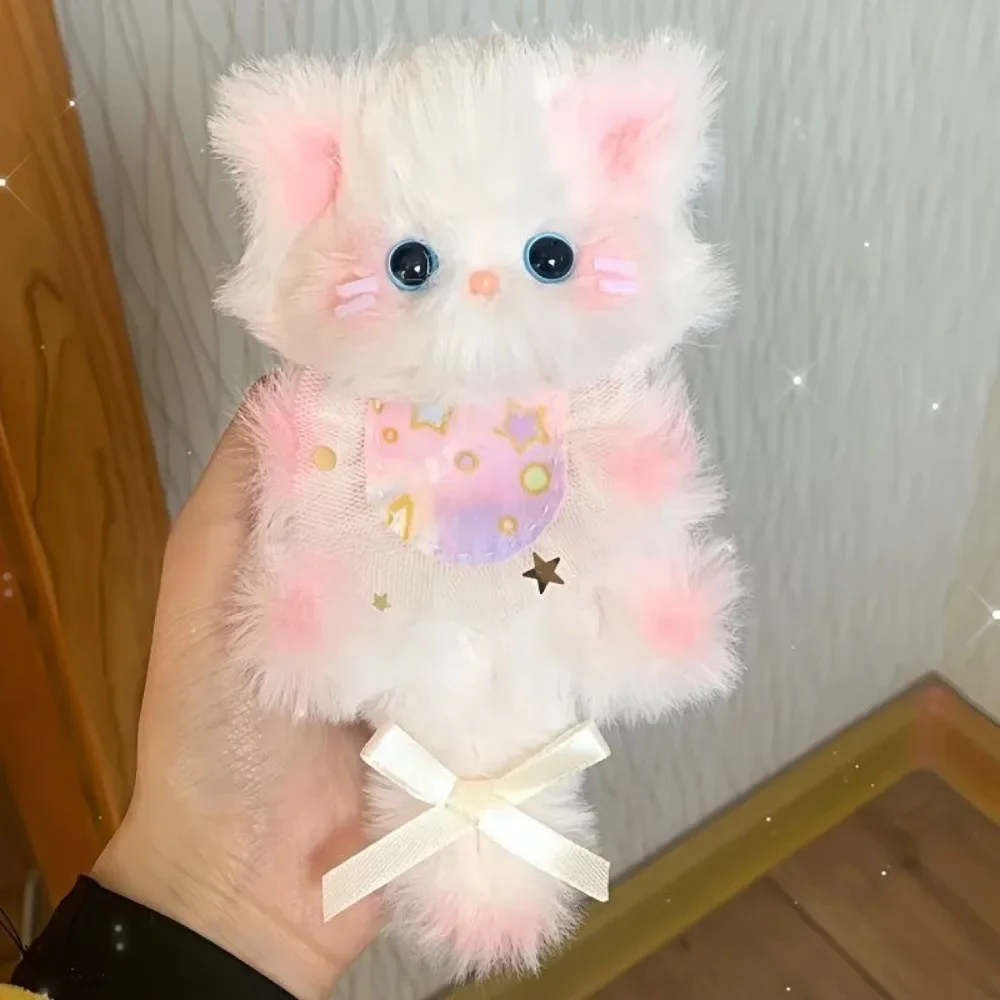 

Creative Handmade Twisty Stick Little Cat Pendant Keychain Plush DIY Material Package Gifts Twist Bar Kitten Doll Toy