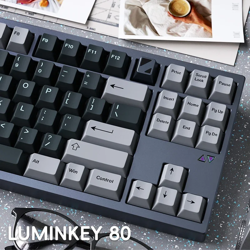 Luminkey80 Keydous Aluminium Alloy Wireless Three-Mode Keydous Custom Anode Gasket 88key Kit For Win/Macoc Computer Keyboard