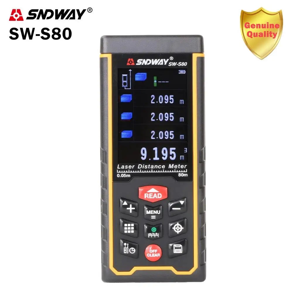 SNDWAY SW-S80 /S120 USB Recharge Portable Colorful Screen Range Finder Rangefinder Digital Laser Distance Meter Camera