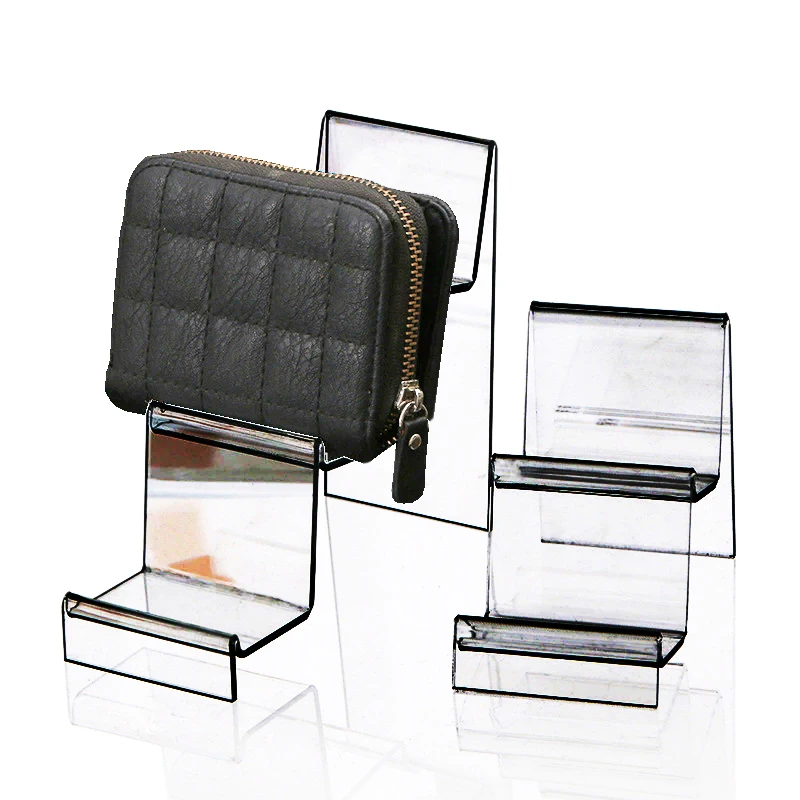 

5pcs Wide Groove Clear Acrylic Jewelry Display Shelf Mobile Display Wallet Display Glasses Rack Multilayer Reveal