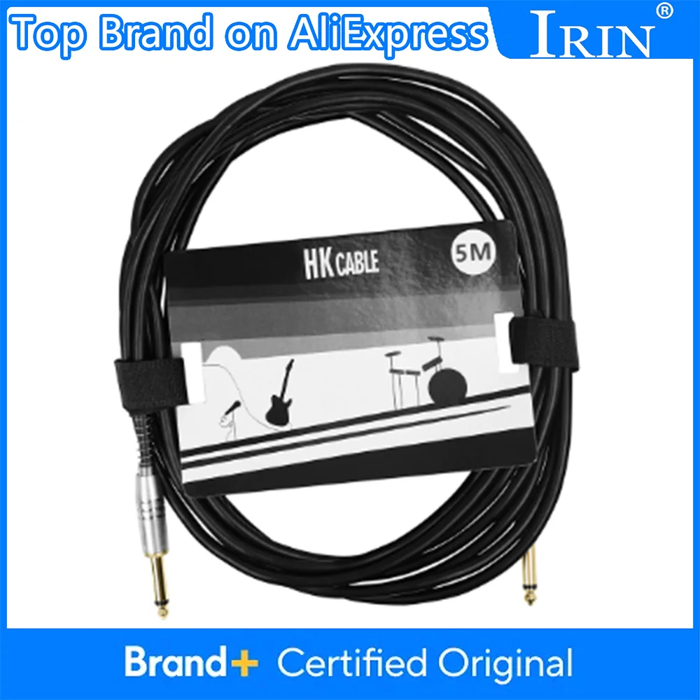 

IRIN 5M Guitar Audio Cable Microphone Meter Audio Cable Anti-Noise Canceling Guitar Accessory for Electric Acoustic Guitar Bass