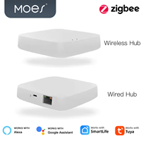 MOES Tuya New Multi-mode Smart Gateway Bridge ZigBee3.0 Bluetooth Mesh Hub Smart Life App Voice Control via Alexa Google Home