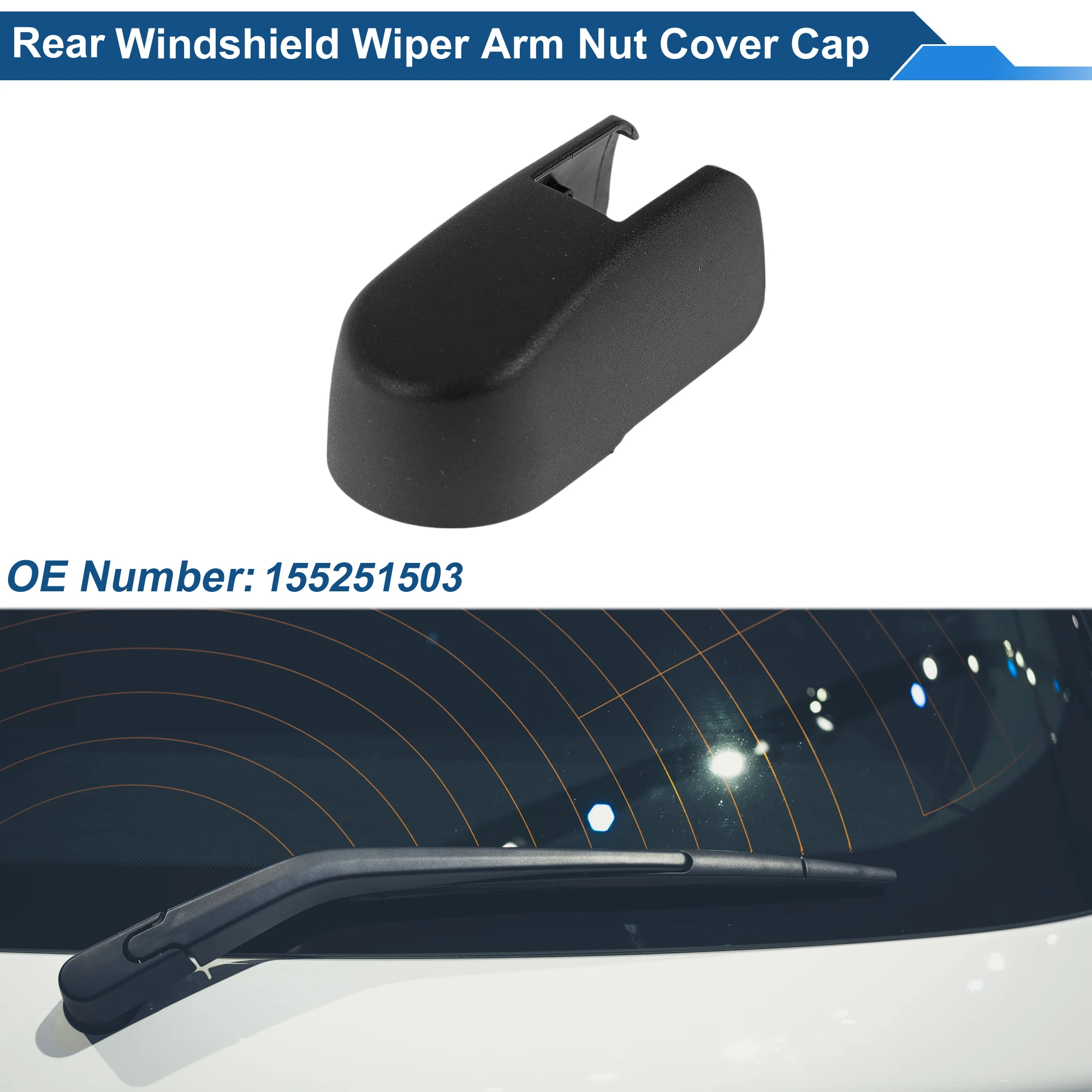

UXCELL Rear Windshield Wiper Arm Nut Cover Cap for Jeep Grand Commander No.155251503