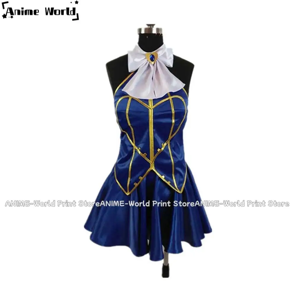 《Custom Size》Anime Lucy Heartfilia Backless Polyester Adult Women Halloween Party Dress