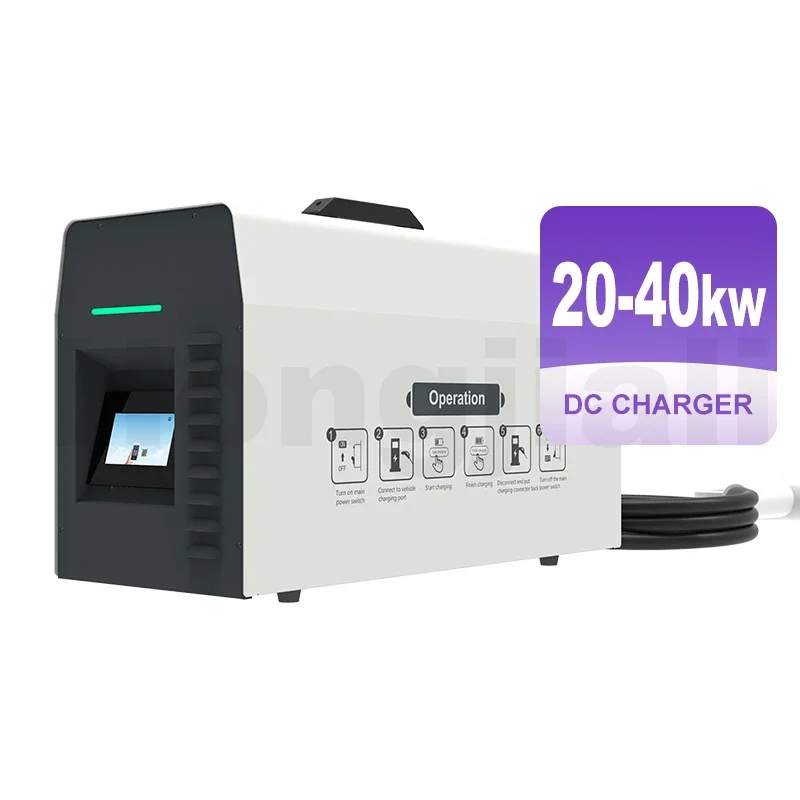 Movable ccs2 gbt chademo 20kw 30kw electric vehicle dc fast charging station portable ev charger EVSE