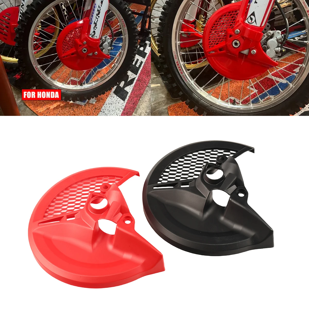 

2024 For HONDA CRF250R CRF450R CRF250RX CRF450RX Motocross Front Brake Disc Cover Rotor Guards Rear Calipers Plastic Protection