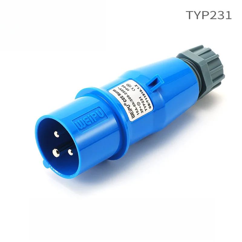 TYP Series Aviation Waterproof Connector 16A 3 Pole IP44 Industrial Plug Socket Male Female for TYP531 TYP5601 TYP231 TYP2601