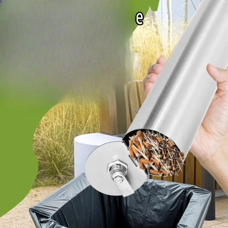 Mini wall-mounted stainless steel soot box outdoor household cigarette case cigarette butt socket