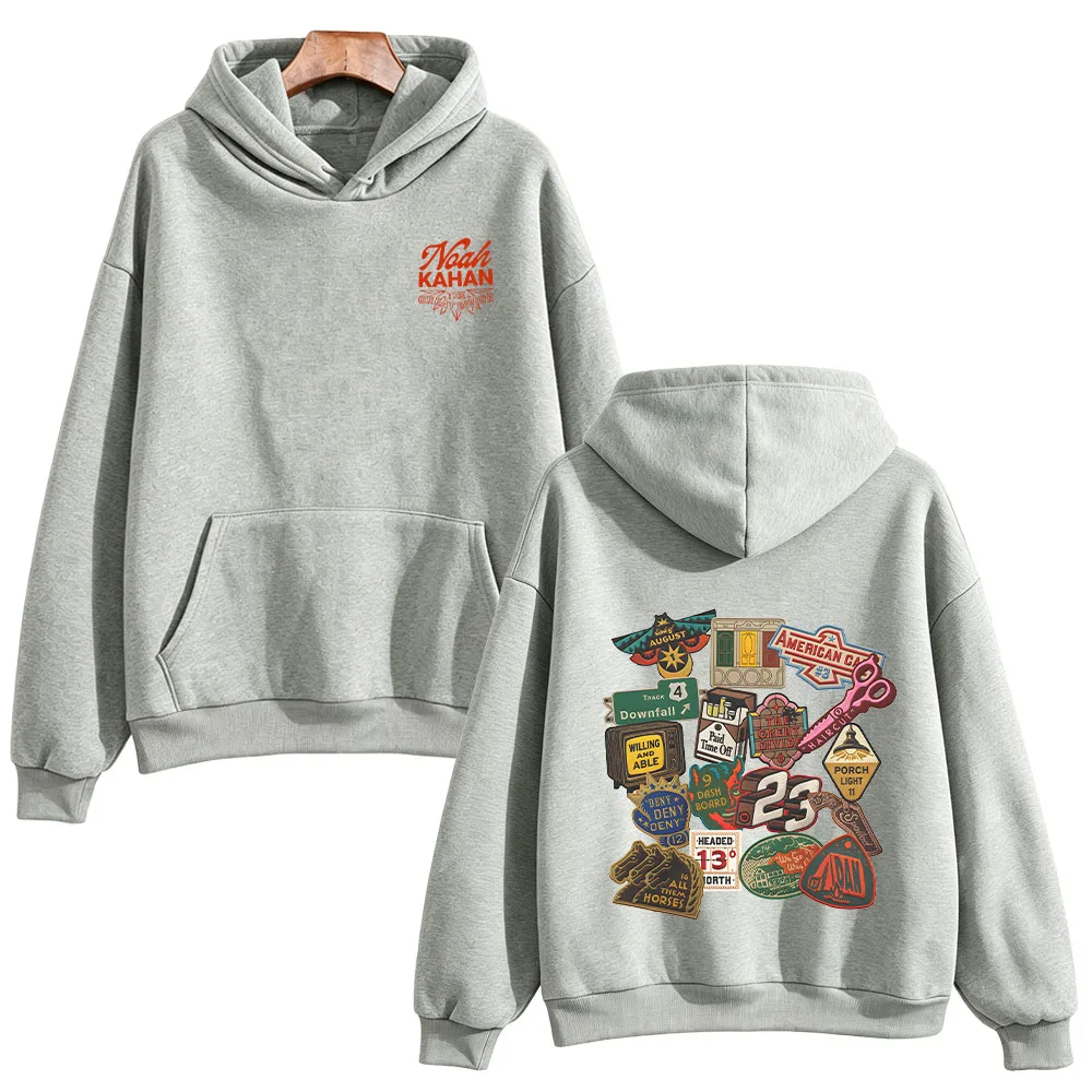 Noah Kahan Tracklist Hoodies Y2K Ästhetik Print Sweatshirt Damen Herren Streetwear Mode High Street Casual Langarm Pullover – Detail 7