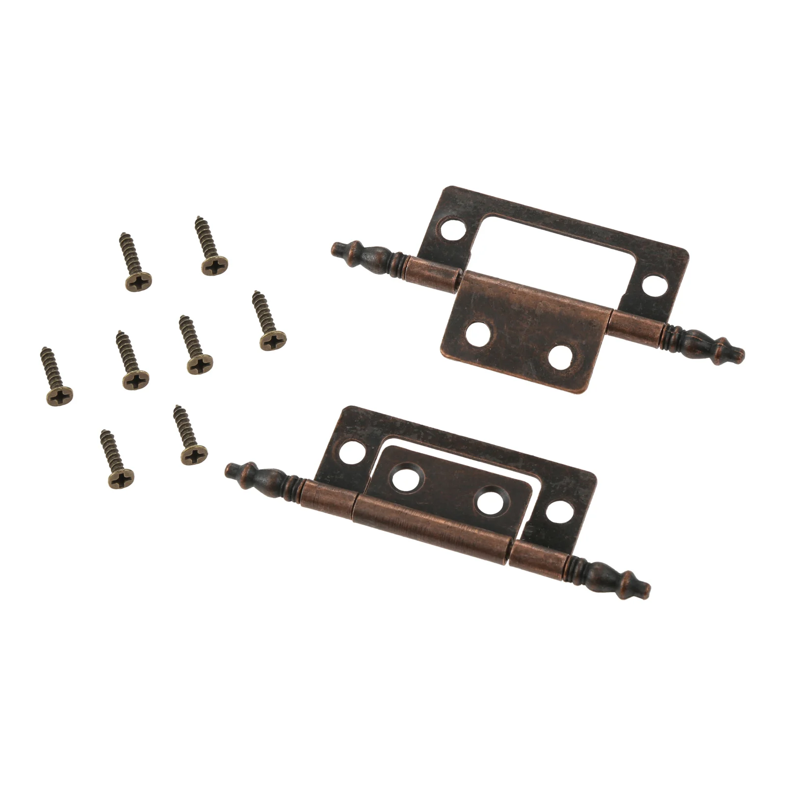 4pcs Single Crown Head Hinges w/screws 83*24mm Red Bronze Vintage Decor Wood Jewelry Box Cabinet Wine Case Furniture Hardware