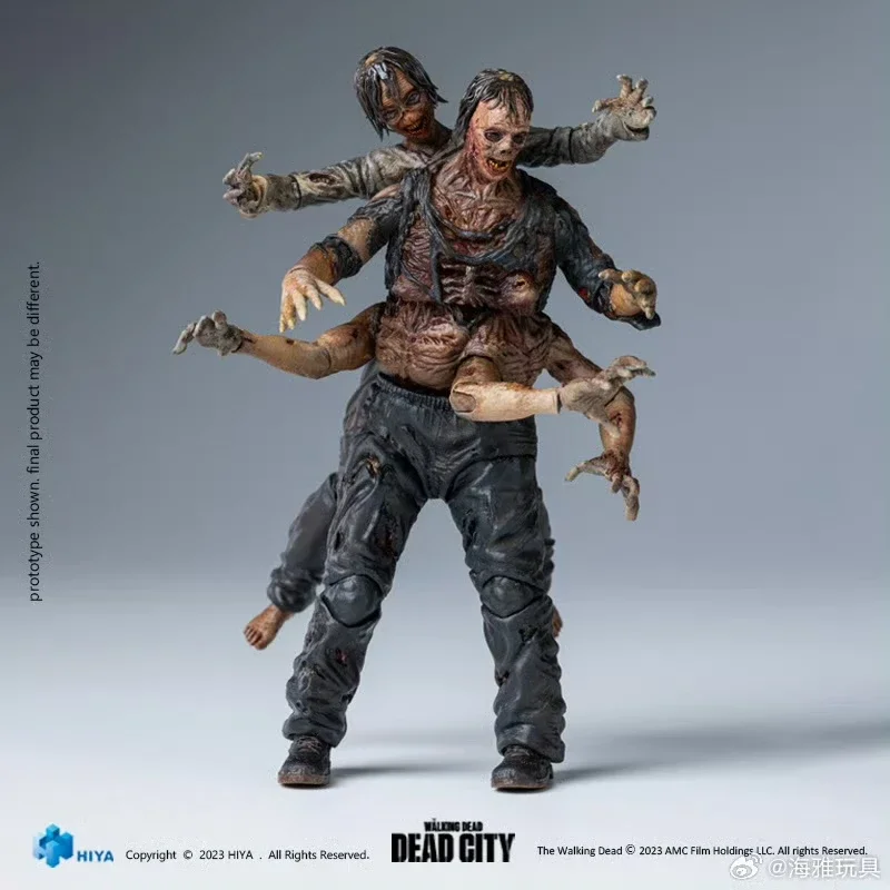 EN STOCK HIYA Figura de Acción de 4 Pulgadas a Escala 1/18, Exquisita Mini Serie The Walking Dead, Dead City Walker King Anime