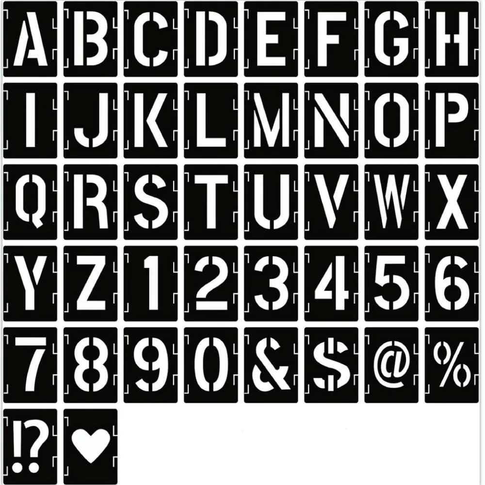 High Quality 2/3/4/5inch Letter Stencils Numbers Alphabet Stencils for Painting Large DIY Craft Numbers Templates