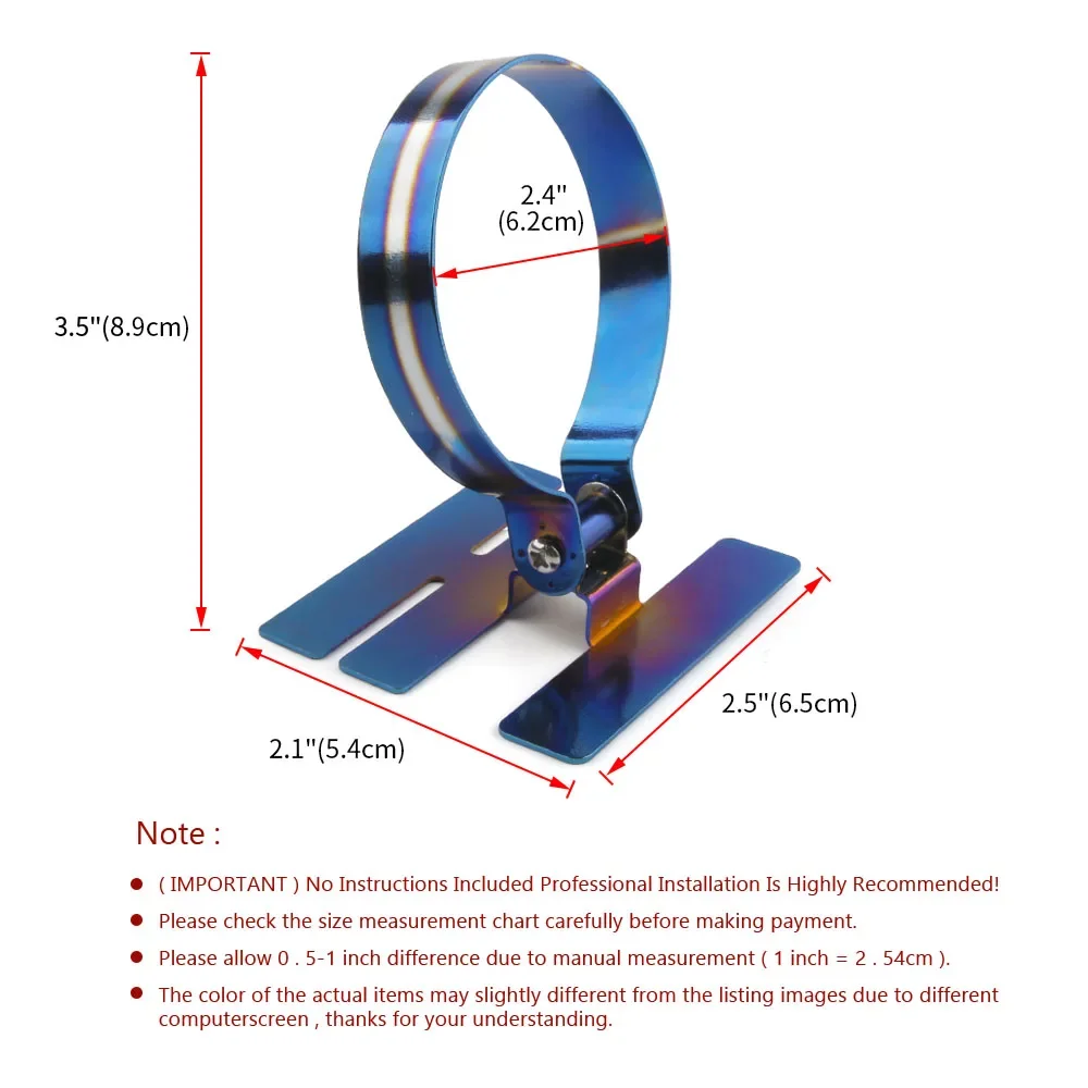 Baking Blue Swivel Cup Gauge Mount Bracket Universal 62mm Dashboard Meter Holder For Car Truck