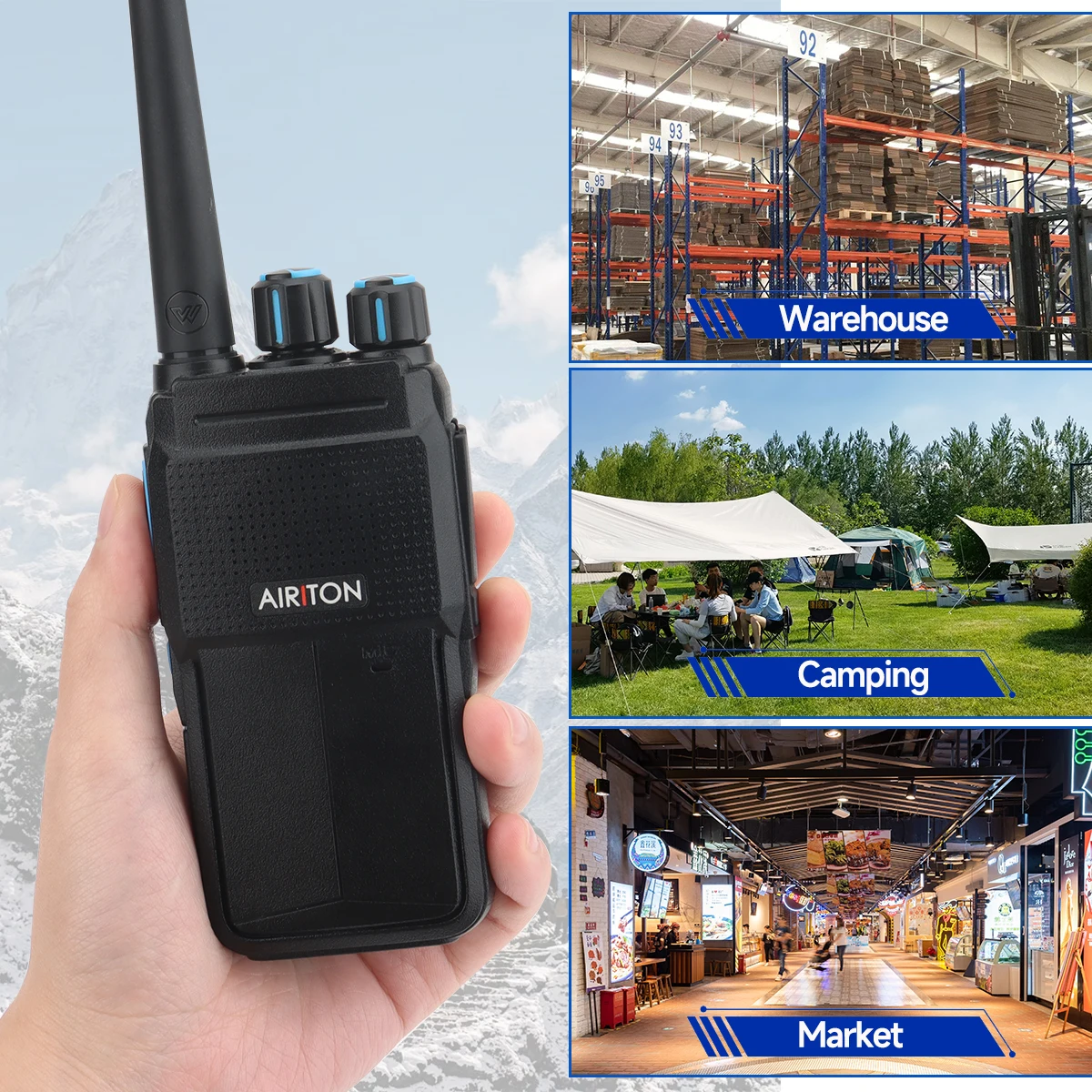 2/4PCS AIRITION AI-2 เครื่องส่งรับวิทยุระยะไกล VOX FRS 16 ช่อง 1600MAh เครื่องรับส่งสัญญาณมือถือแบบพกพาแฮมวิทยุสำหรับตั้งแคมป์