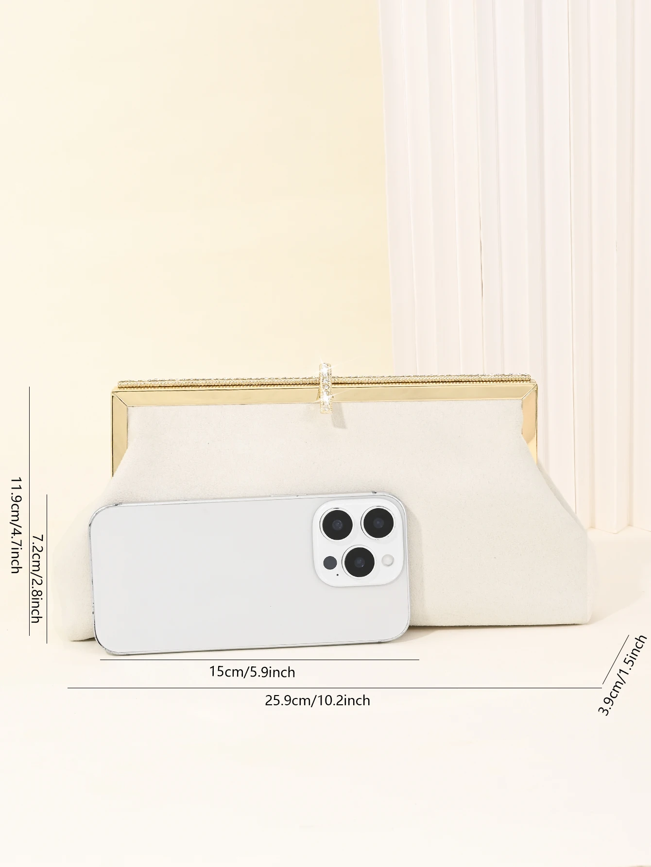 Retro-Samt-Abendtasche, funkelnde Strass-Clutch-Tasche, Fischhaken-Damentasche, Kleidertasche, passende Cheongsam-Tasche – Detail 21