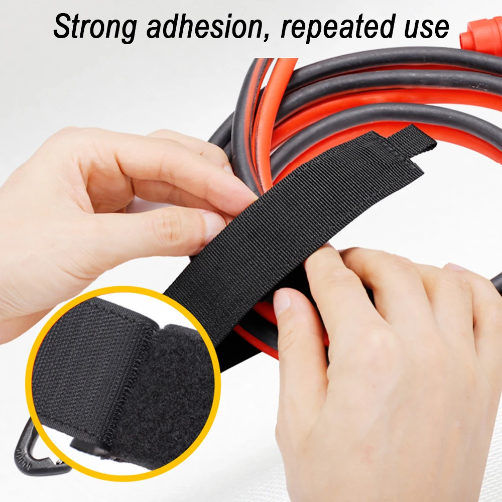 Gestión de cables de alimentación, correas de almacenamiento de cables pesados de nailon para mangueras de Cables, soporte organizador de cables con hebilla triangular, administrador de cables