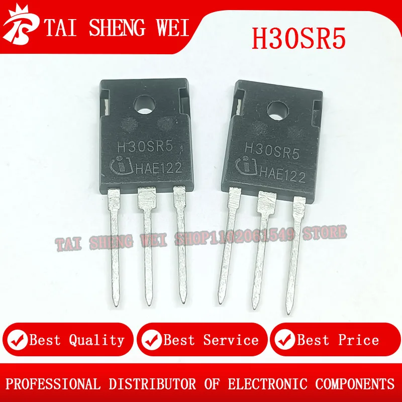 5pcs H30SR5 IHW30N160R5 TO-247 1600V 30A  IGBT transistor